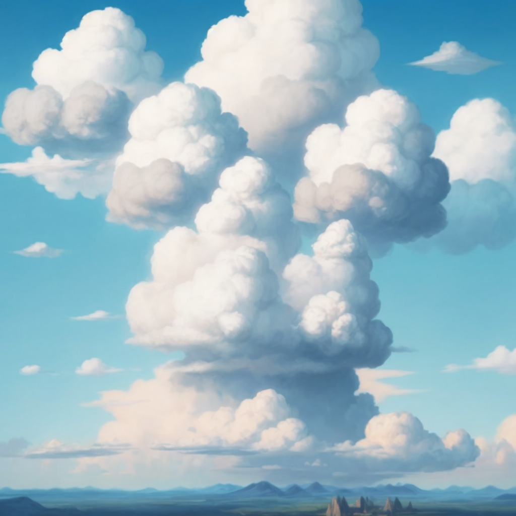 Fluffy the curious cloud.